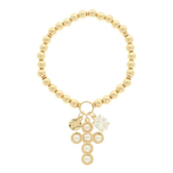 Bezel Jeweled Cross Bracelet - Picture 1 of 2